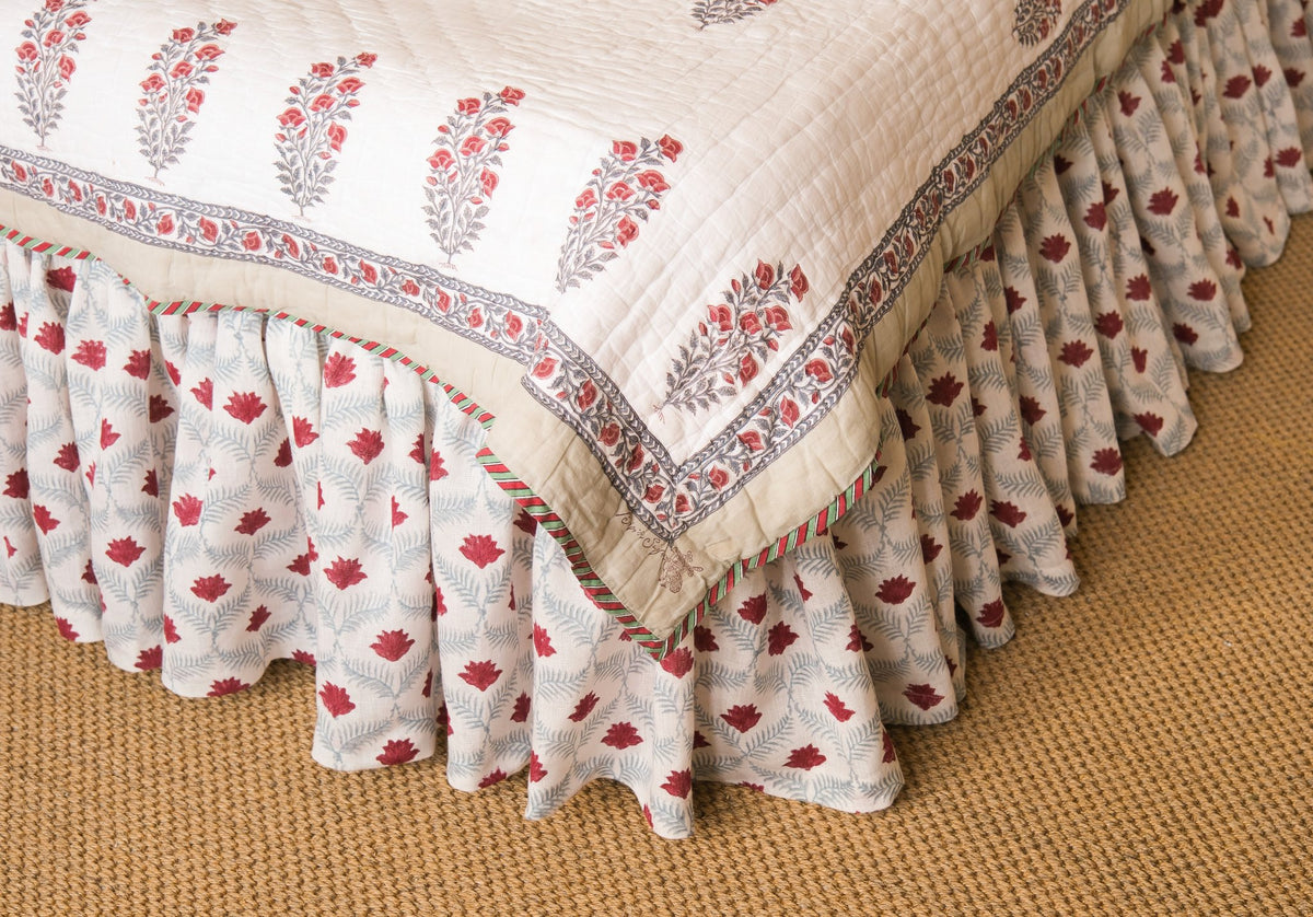Lotus Linen Ruffle Bed Valance
