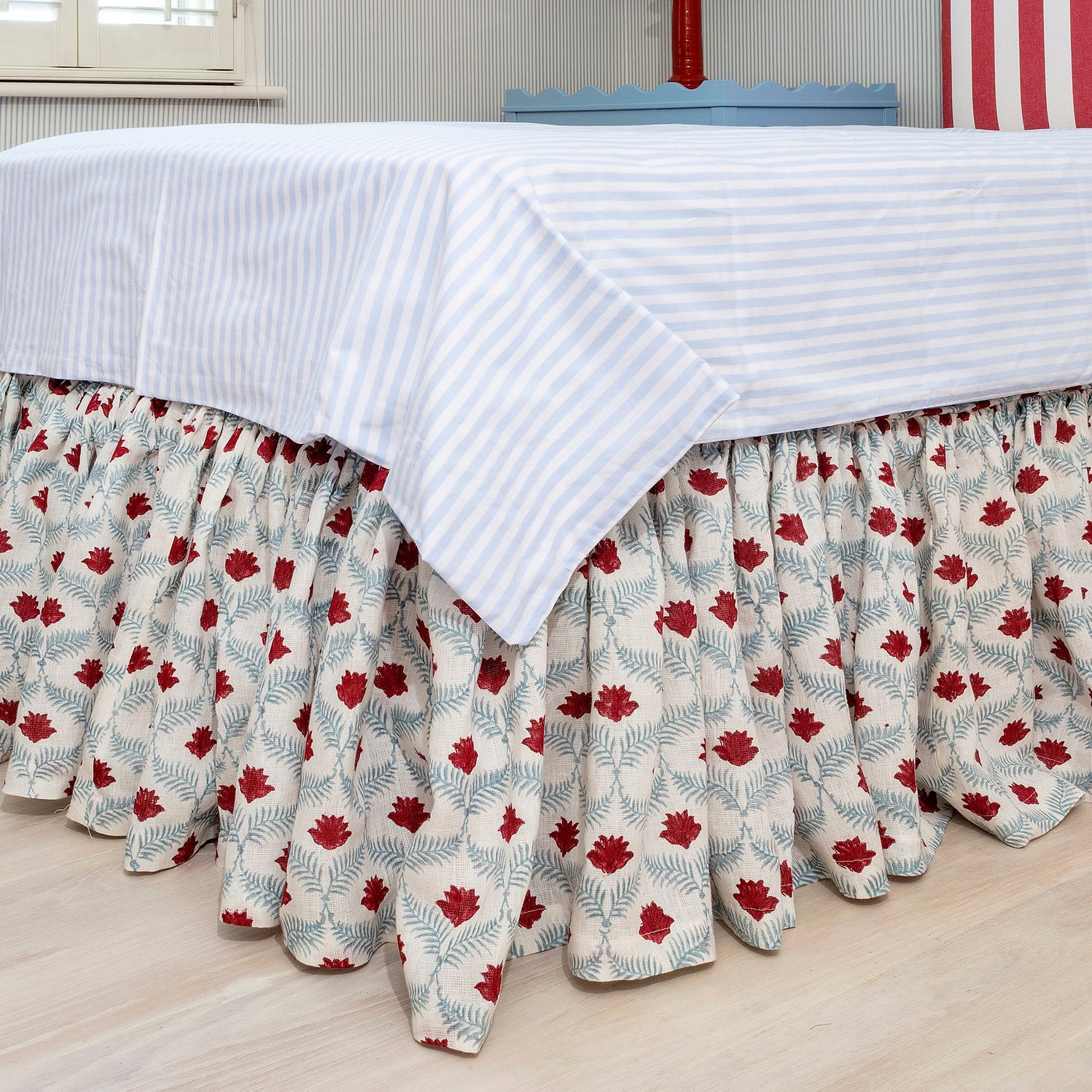 Lotus Linen Ruffle Bed Valance