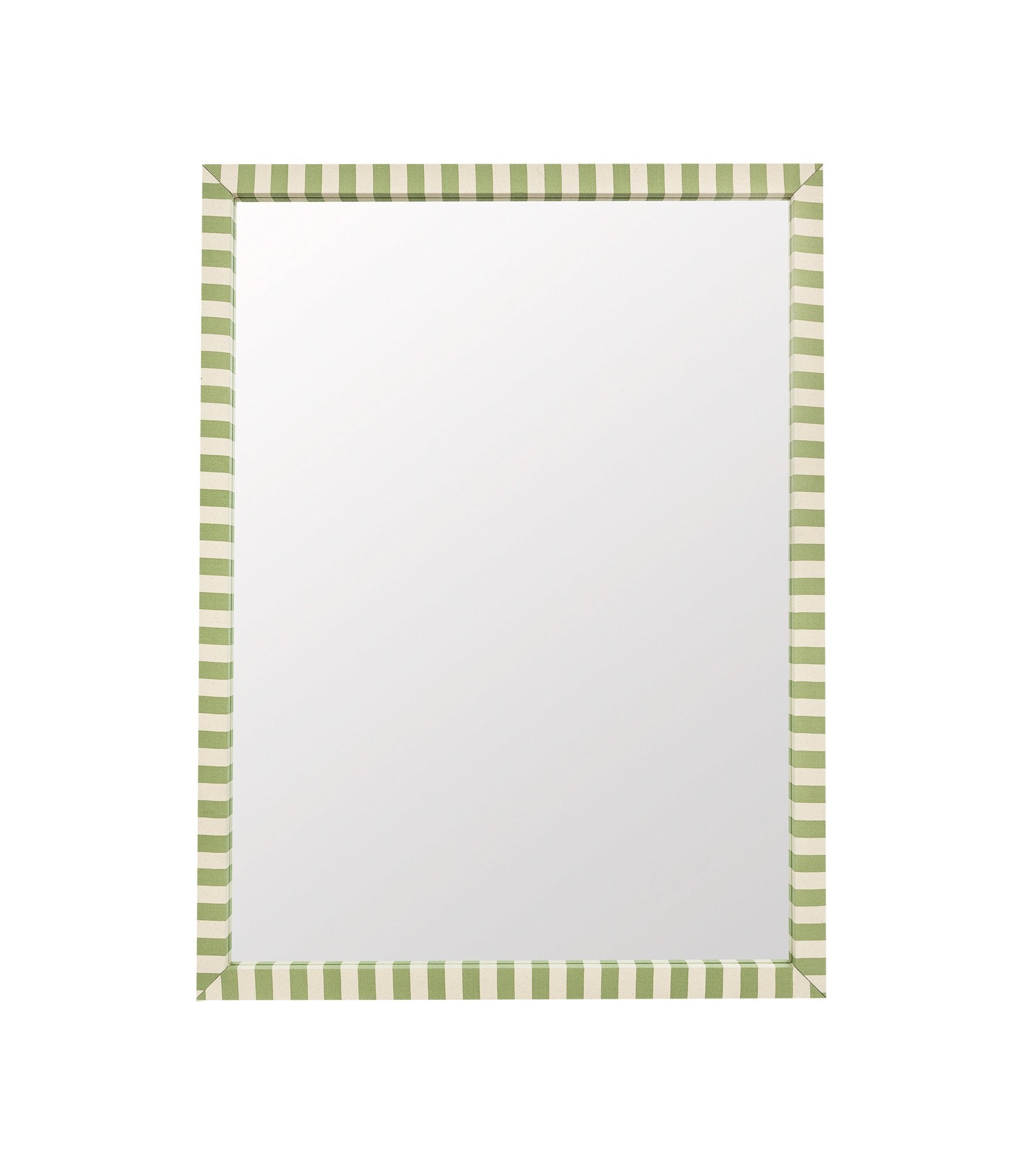 Olive Striped Fabric Mirror - Alice Palmer & Co