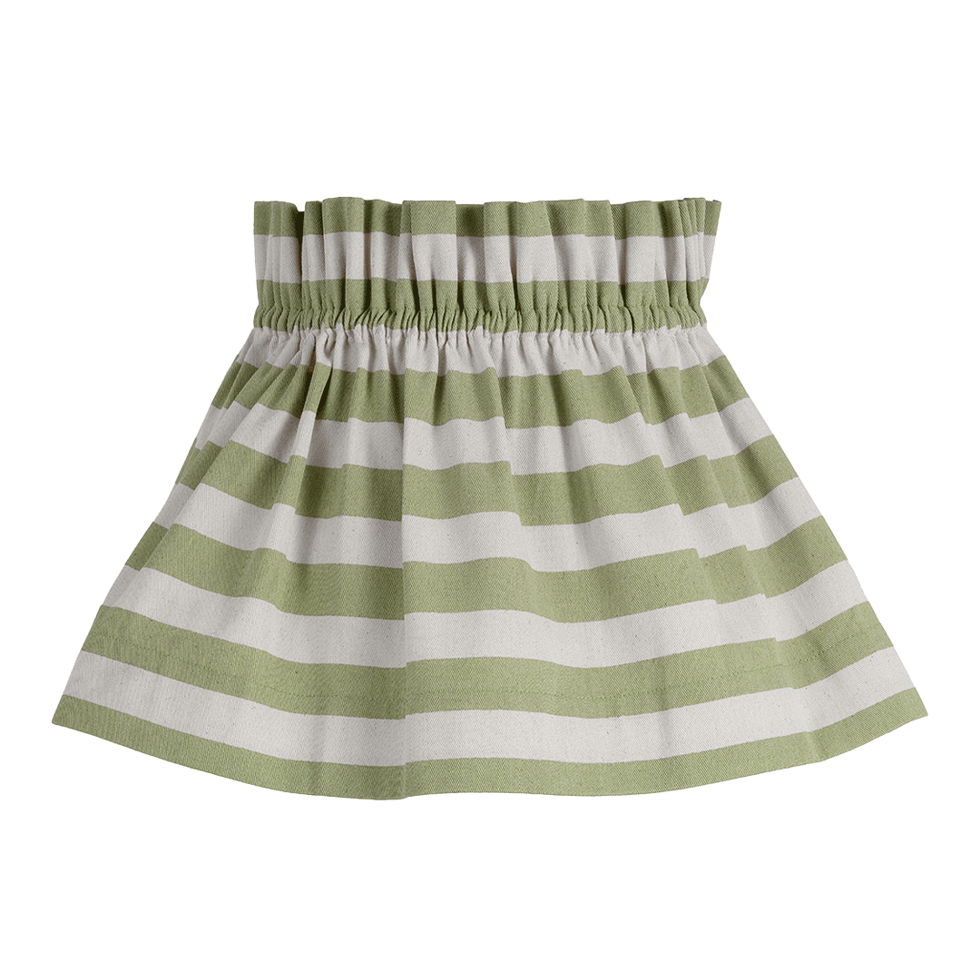 Tangier Olive Stripe Cotton Scrunchie Lampshade