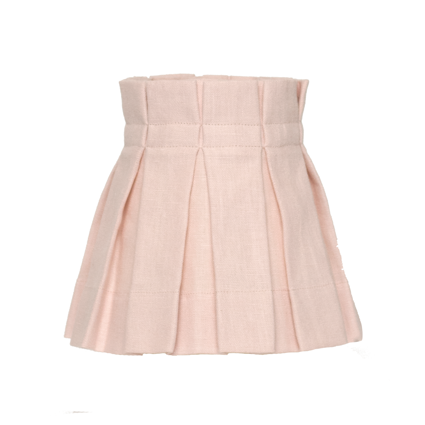 6 inch Pale Pink Linen Structured Box Pleat Lampshade