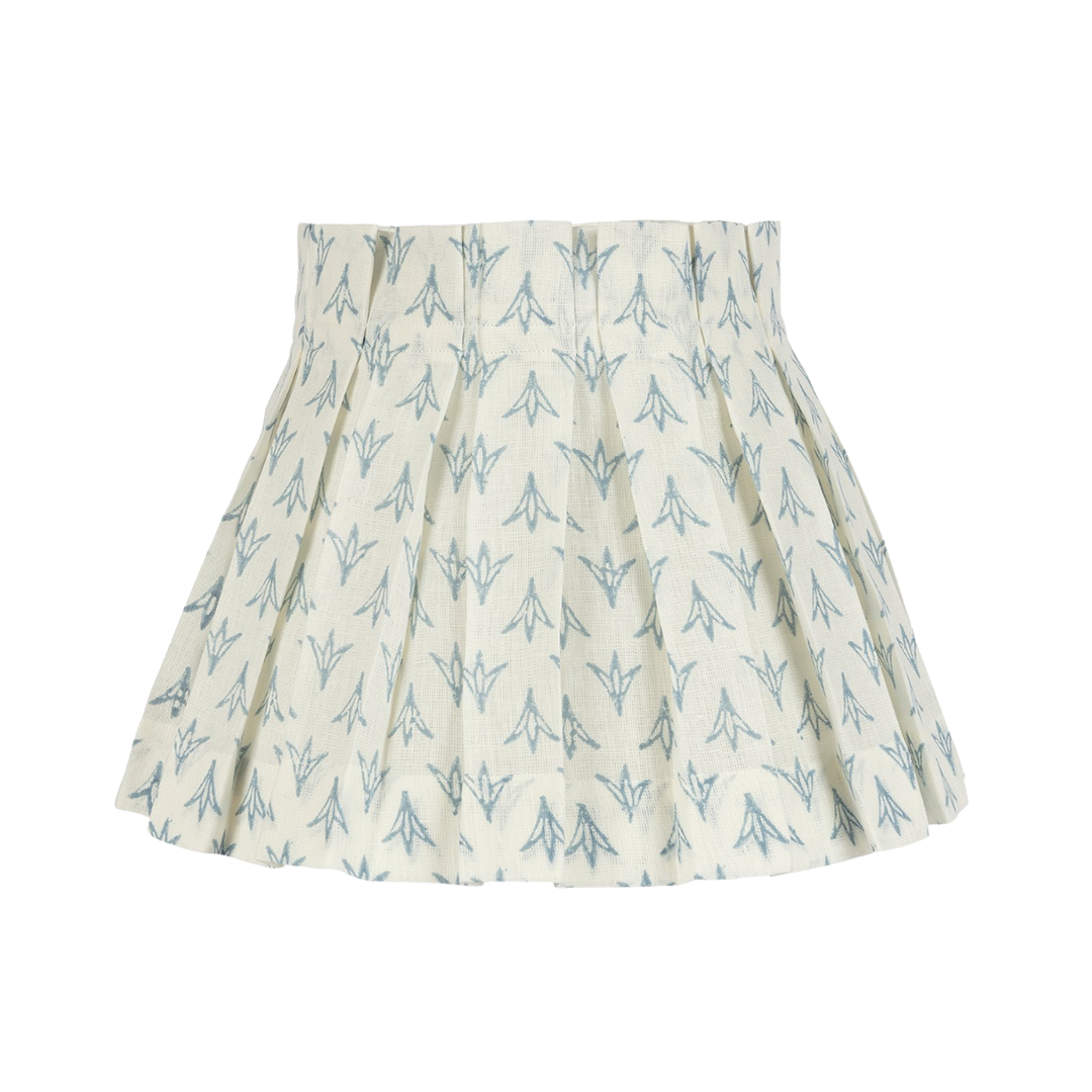 Petrol Papaya Linen Structured Box Pleat Lampshade