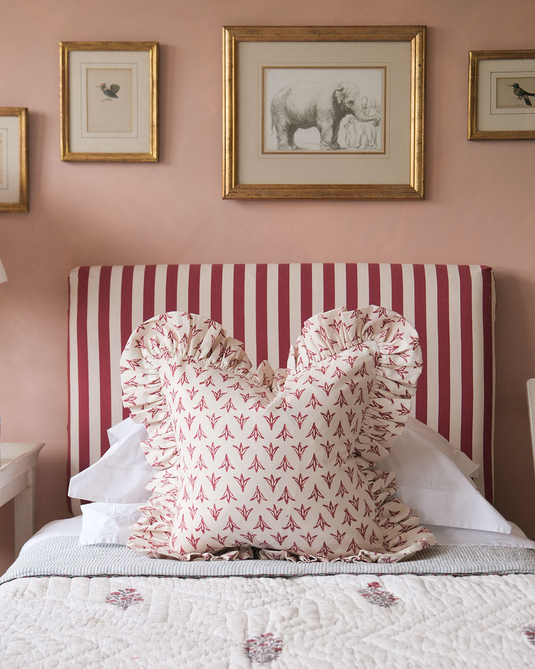 Red Tangier Stripe Cotton Fabric
