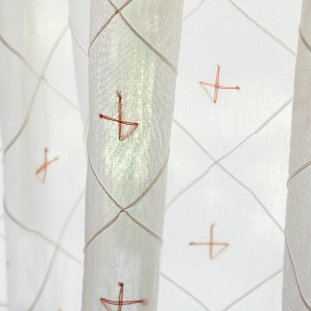 Embroidered Red Cross Fabric