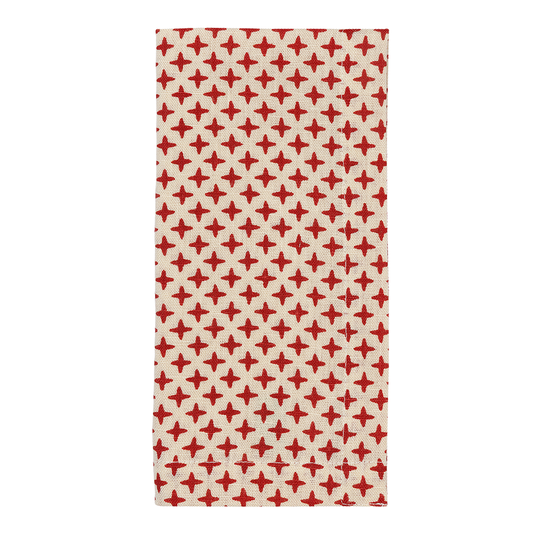 Red Fez Cross Linen Napkins (set of 4)