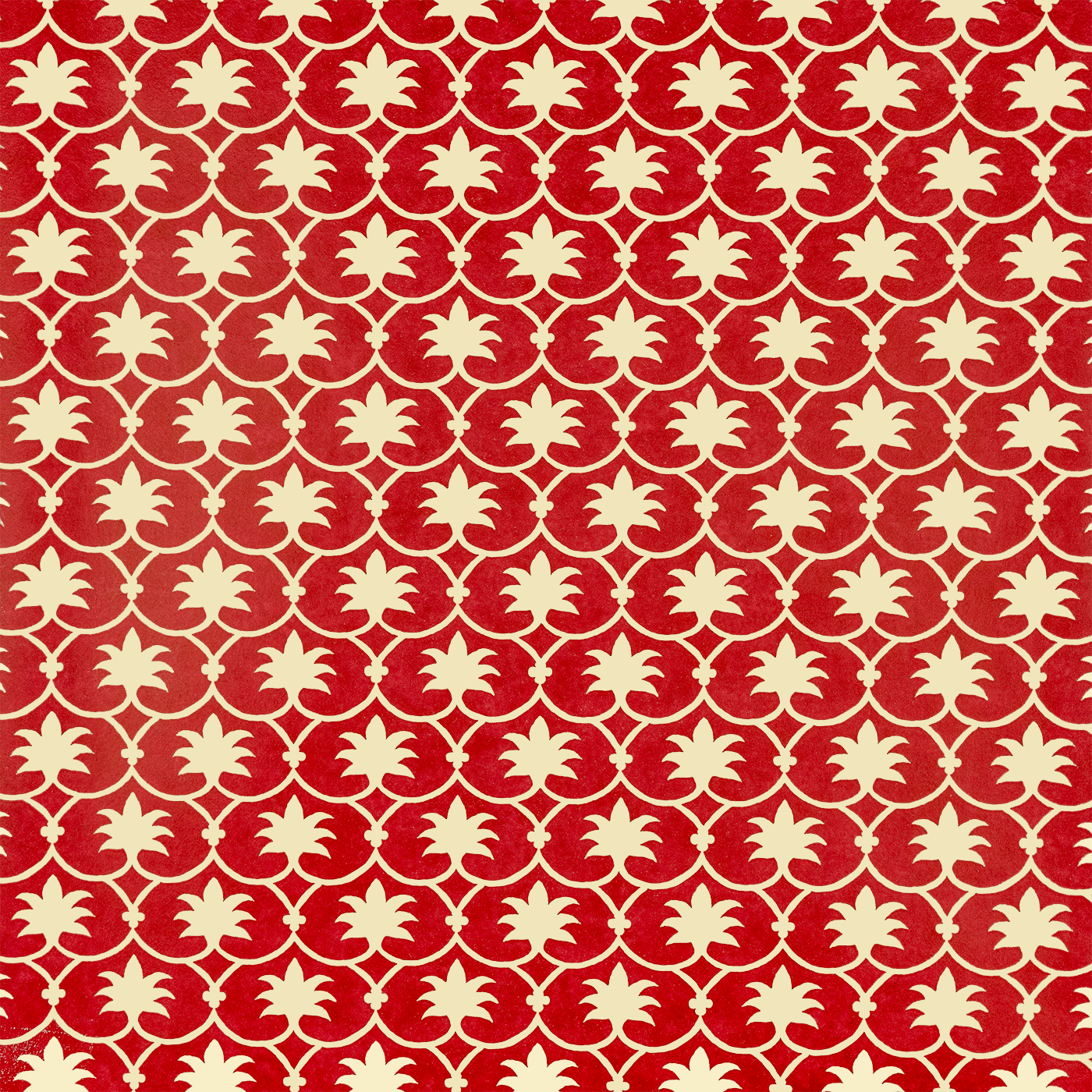 Palm Grove Wallpaper - Red Inverse