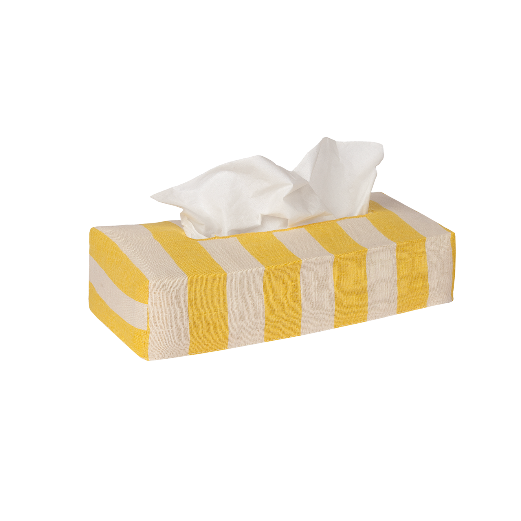 Skinny Tangier Stripe Linen Tissue Box Cover