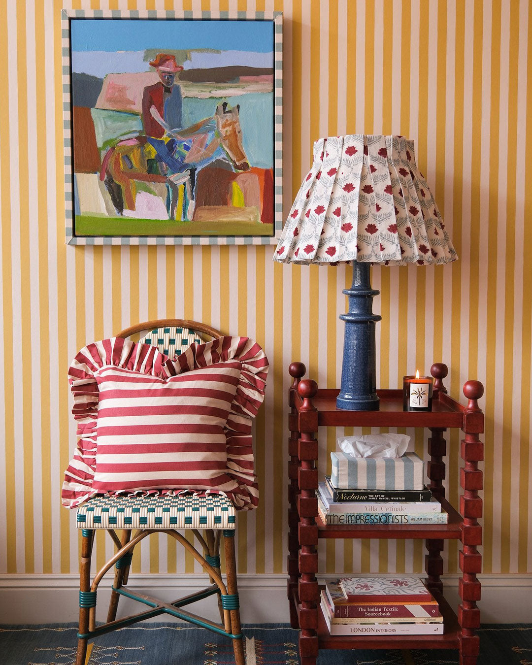 Tangier Mustard Stripe Wallpaper
