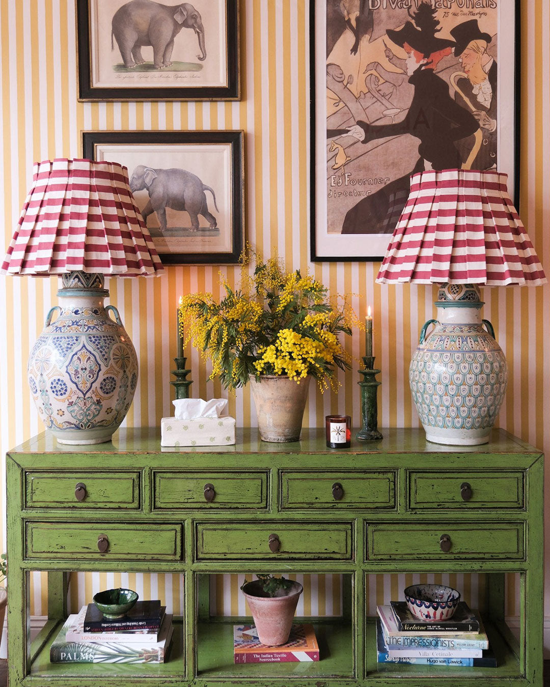 Tangier Mustard Stripe Wallpaper