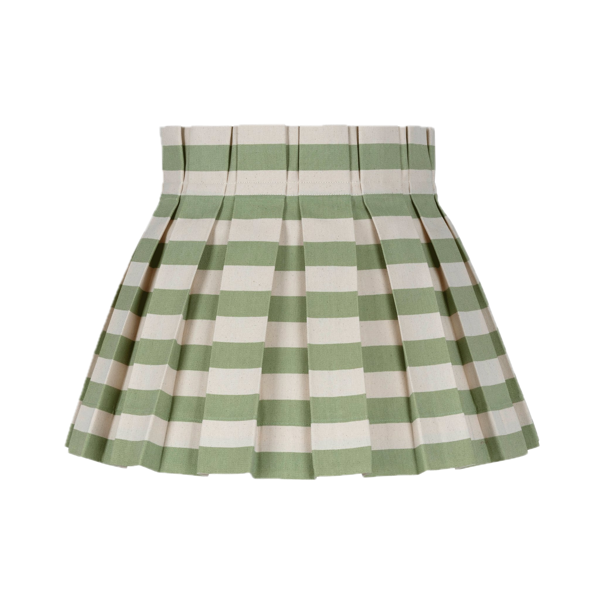 SAMPLE SALE Tangier Olive Stripe Cotton Box Pleat Lampshades