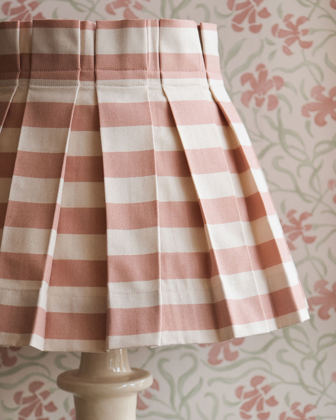 Rhubarb Tangier Stripe Cotton Fabric