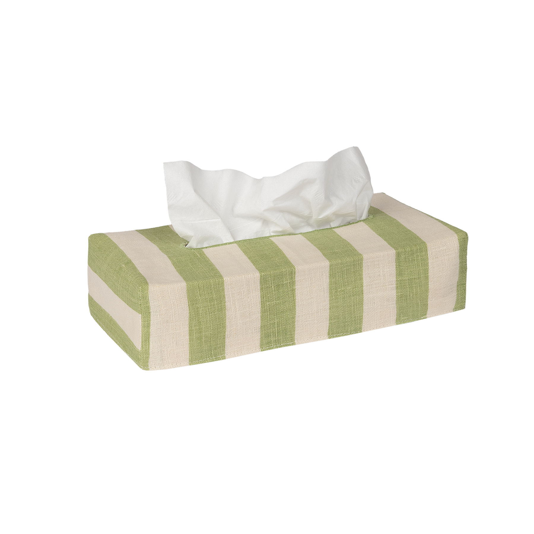 Skinny Tangier Stripe Linen Tissue Box Cover