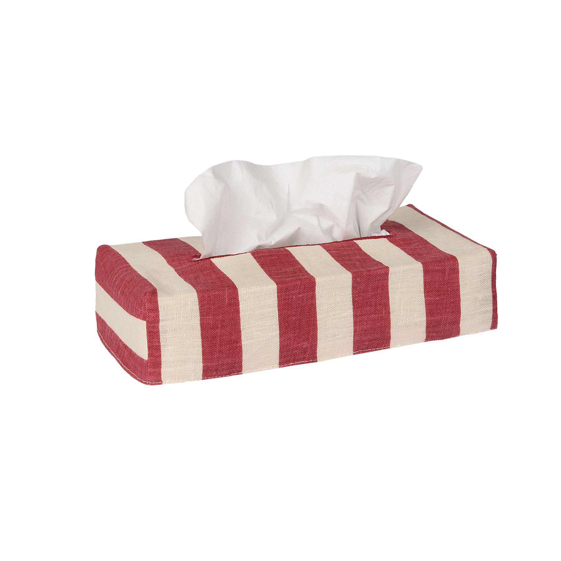 Skinny Tangier Stripe Linen Tissue Box Cover