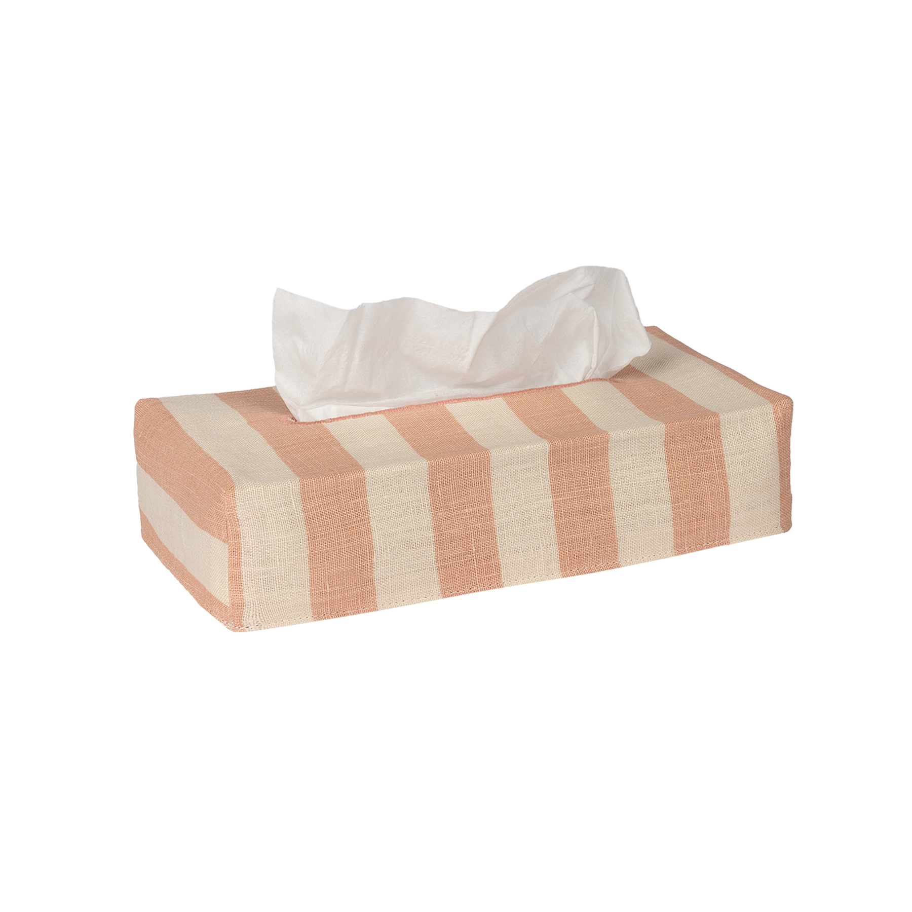 Skinny Tangier Stripe Linen Tissue Box Cover
