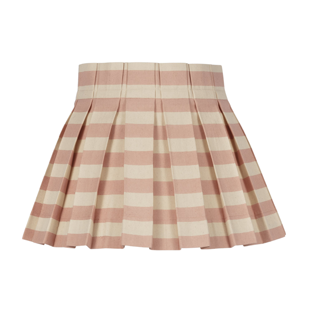 Tangier Rhubarb Stripe Cotton Box Pleat Lampshade