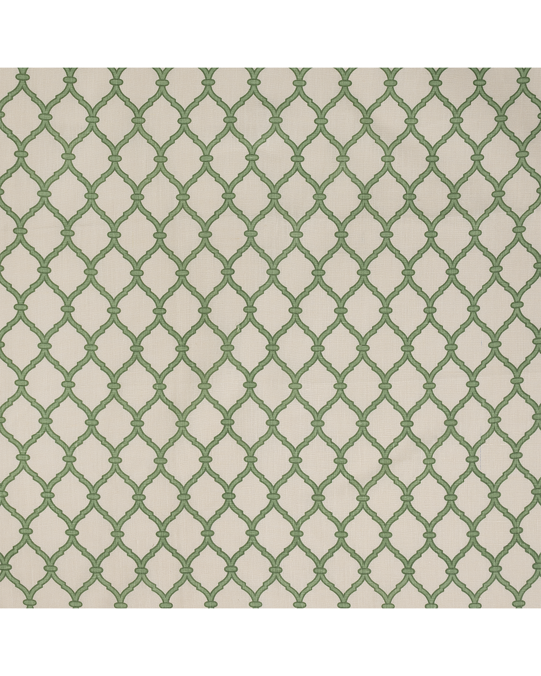 Trellis Linen Fabric - Garden