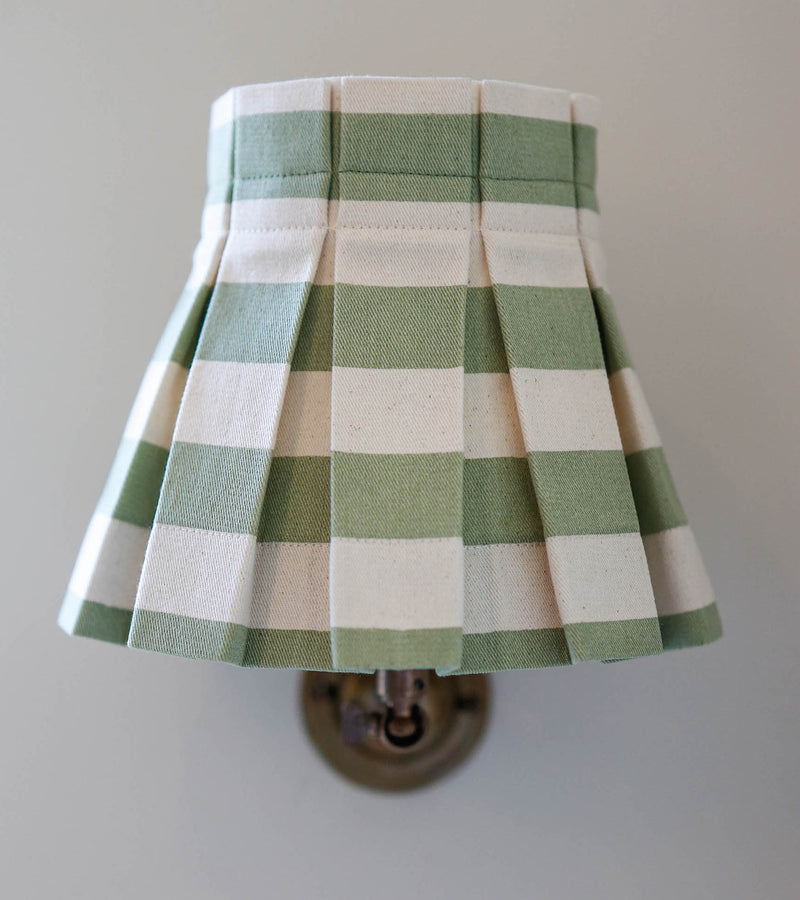 6" Tangier Olive Stripe Candle Clip Lampshade