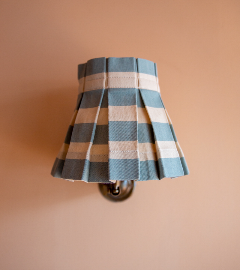6" Tangier Iceberg Stripe Candle Clip Lampshade