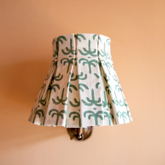 6” Green Callaloo Cotton Candle Clip Lampshade