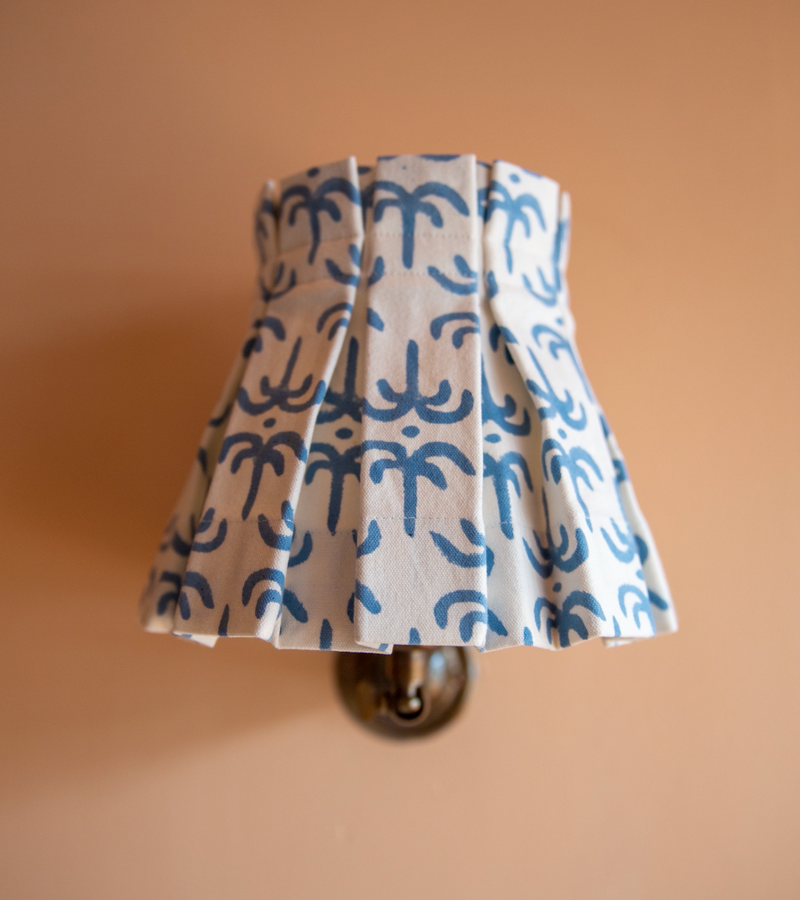 6” Blue Callaloo Cotton Candle Clip Lampshade